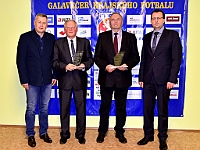 180112 Galavečer krajského fotbalu 107  Cena Miloše Jona - Fotbalový starosta roku 2017 - Jan Malý (Jičín), Květoslav Kvasnička (Kunčice)